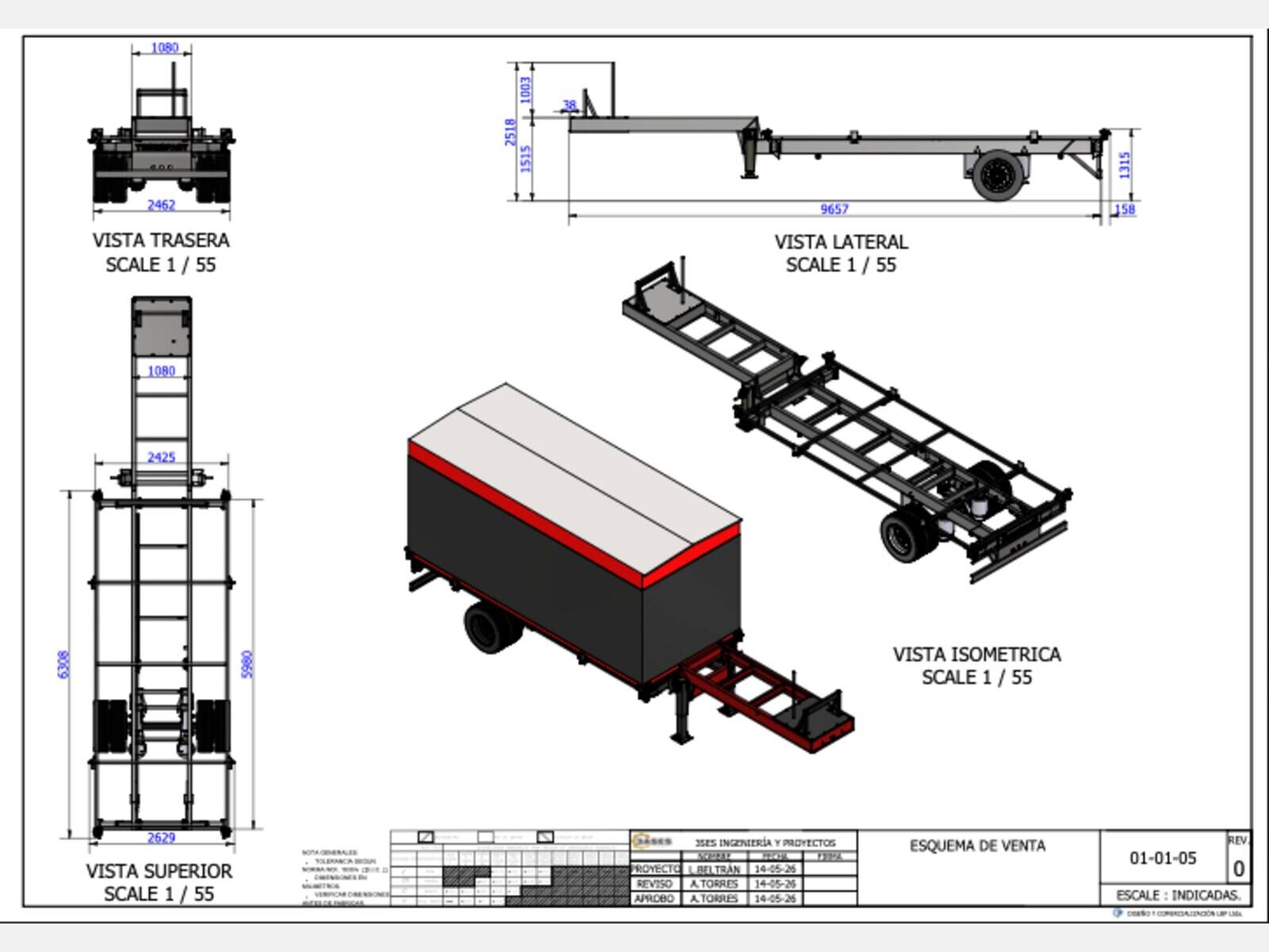 Diseño de ingeniería: plano técnico y modelado 3D 1